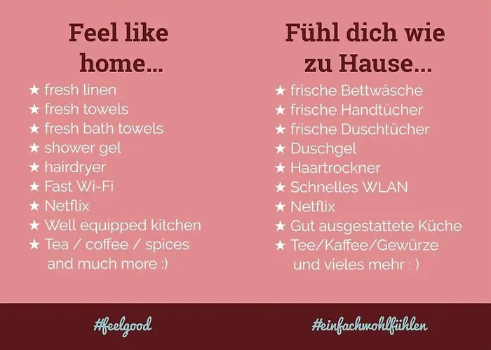 Apartment Ausstattung Netflix Wlan Landschaftspark